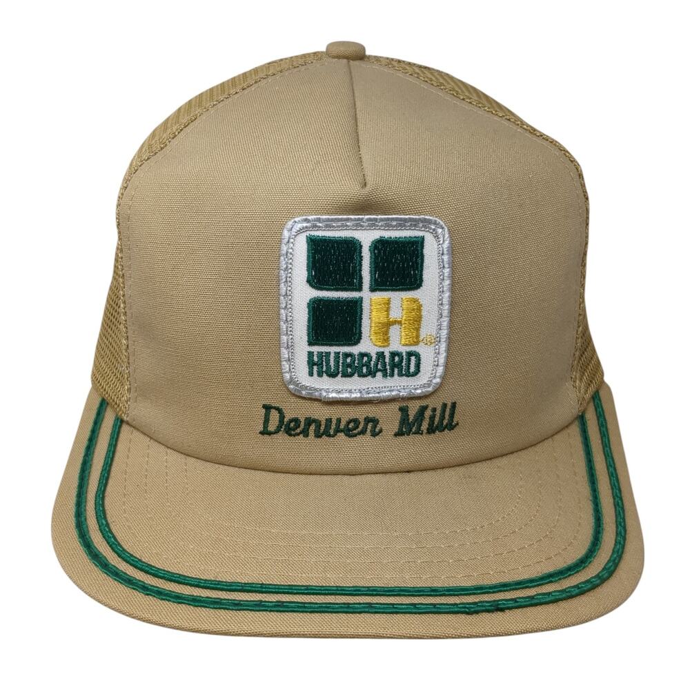 Hubbard Denver Mill Snapback Cap Brown One Size Adjustable Embroidered Kap King